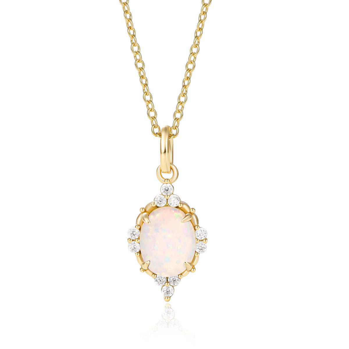 Brya Fire Opal Necklace Gold