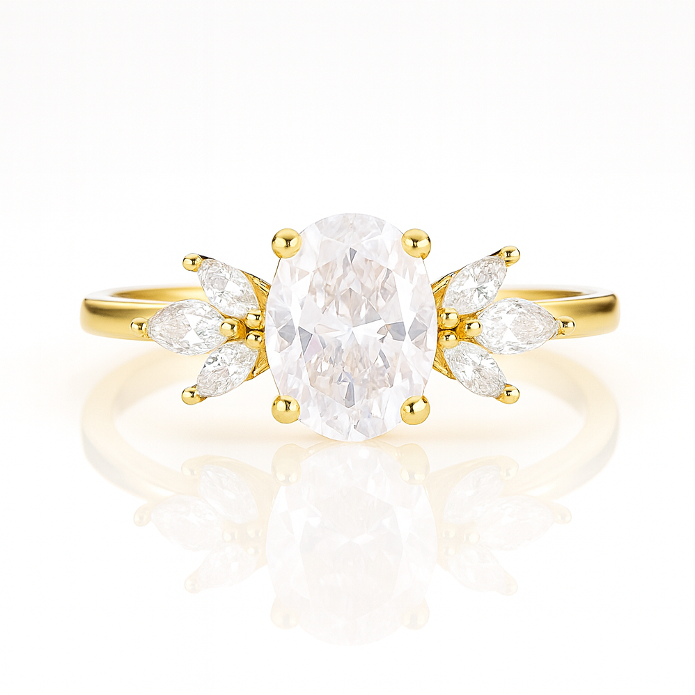 Ivy Oval Moissanite Ring