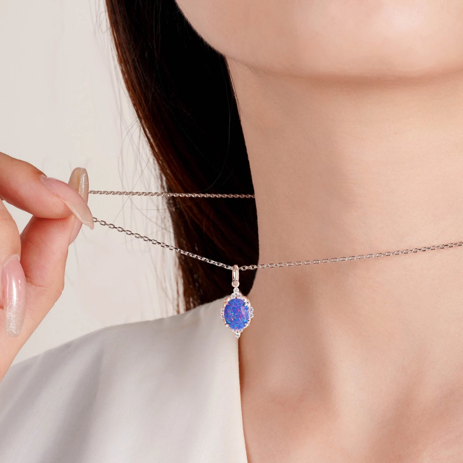 Brya Pink Opal Necklace