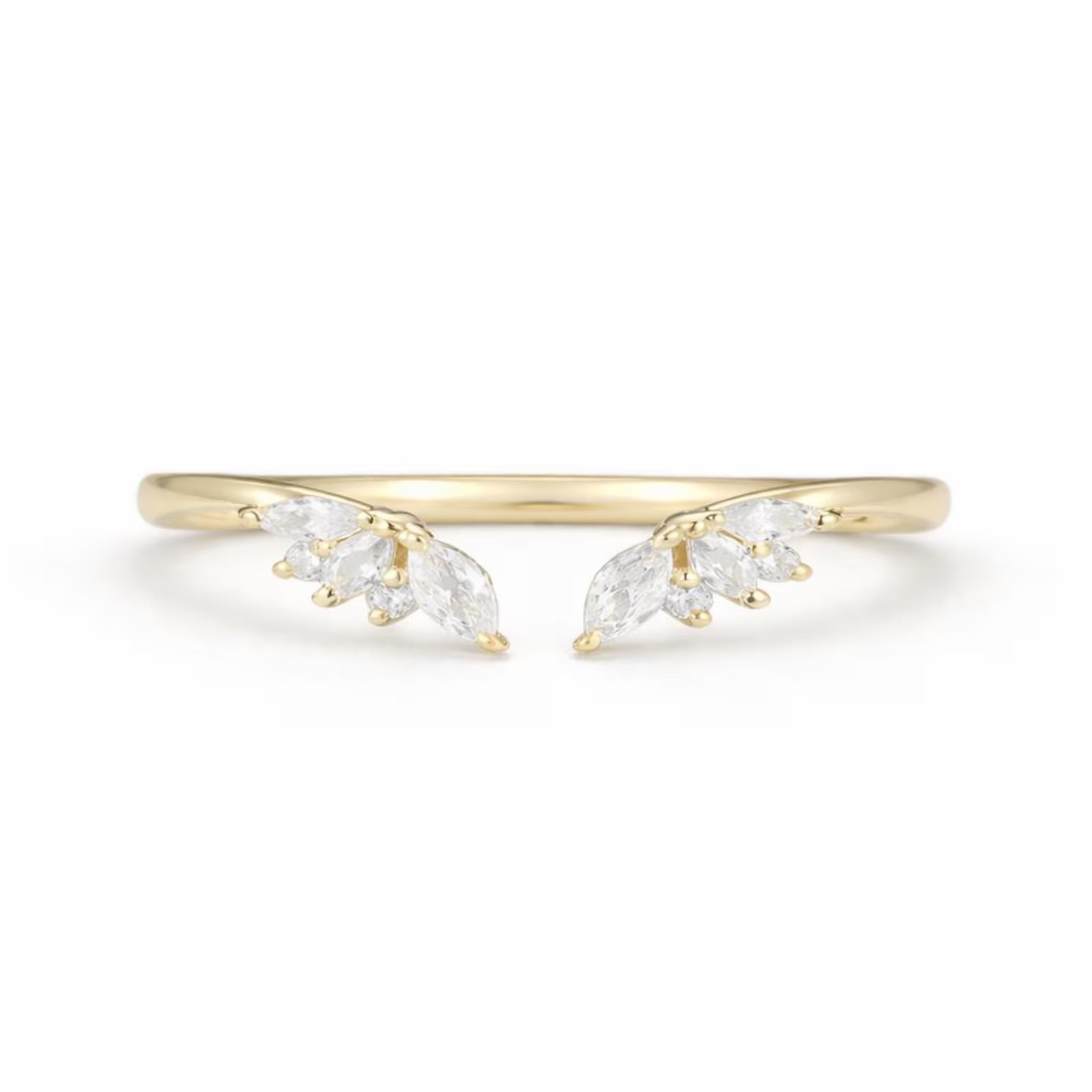 Hye Open Gemstone Stacking Band Gold