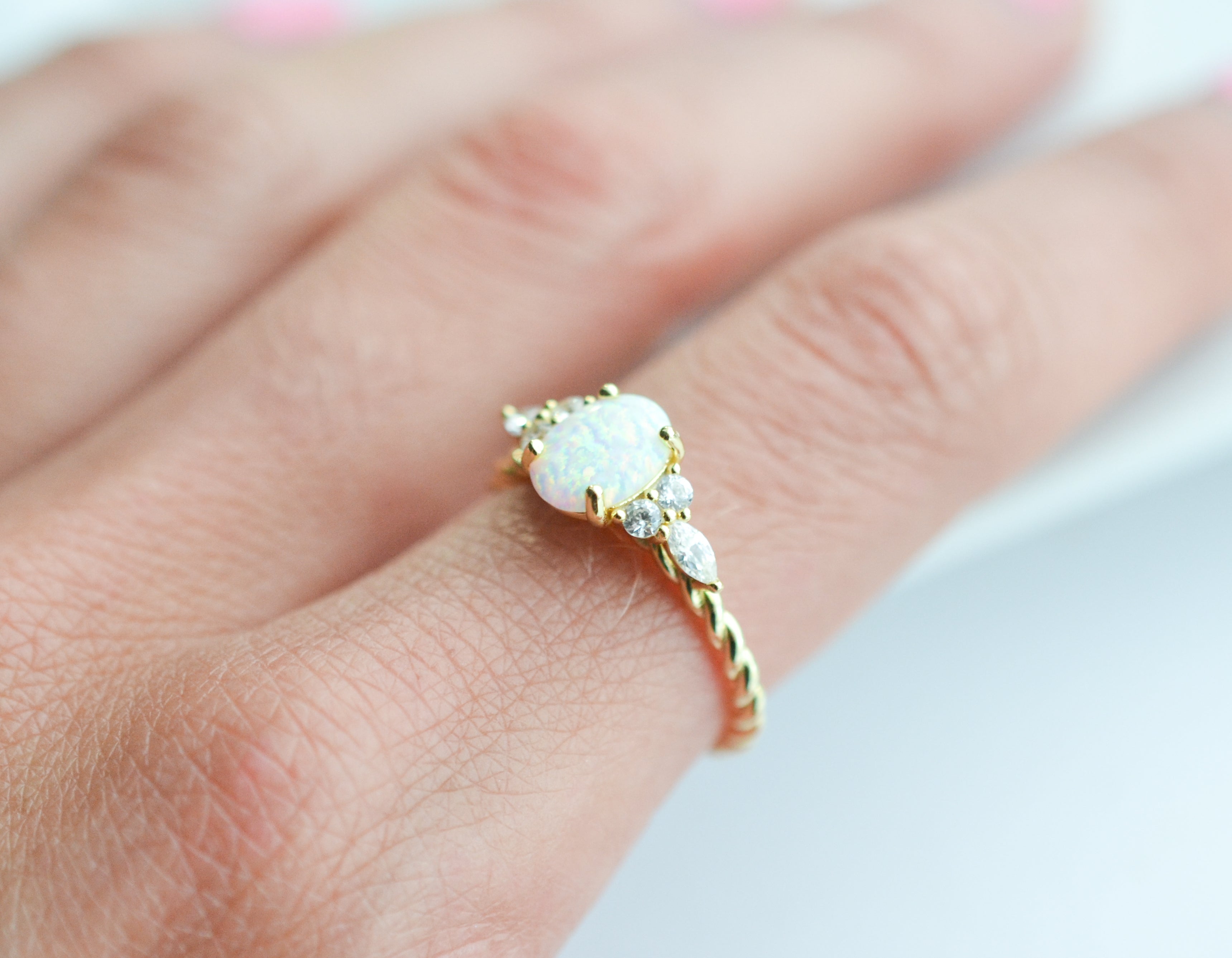 Fig Opal Ring Sterling Silver