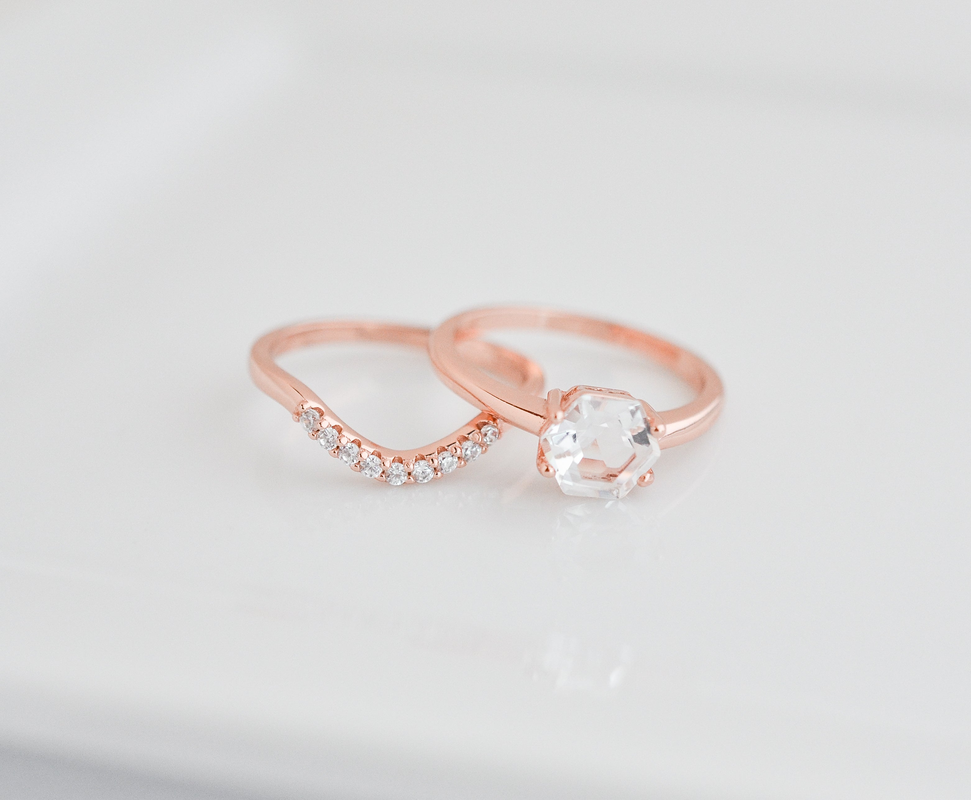 Lee Crystal Ring Set