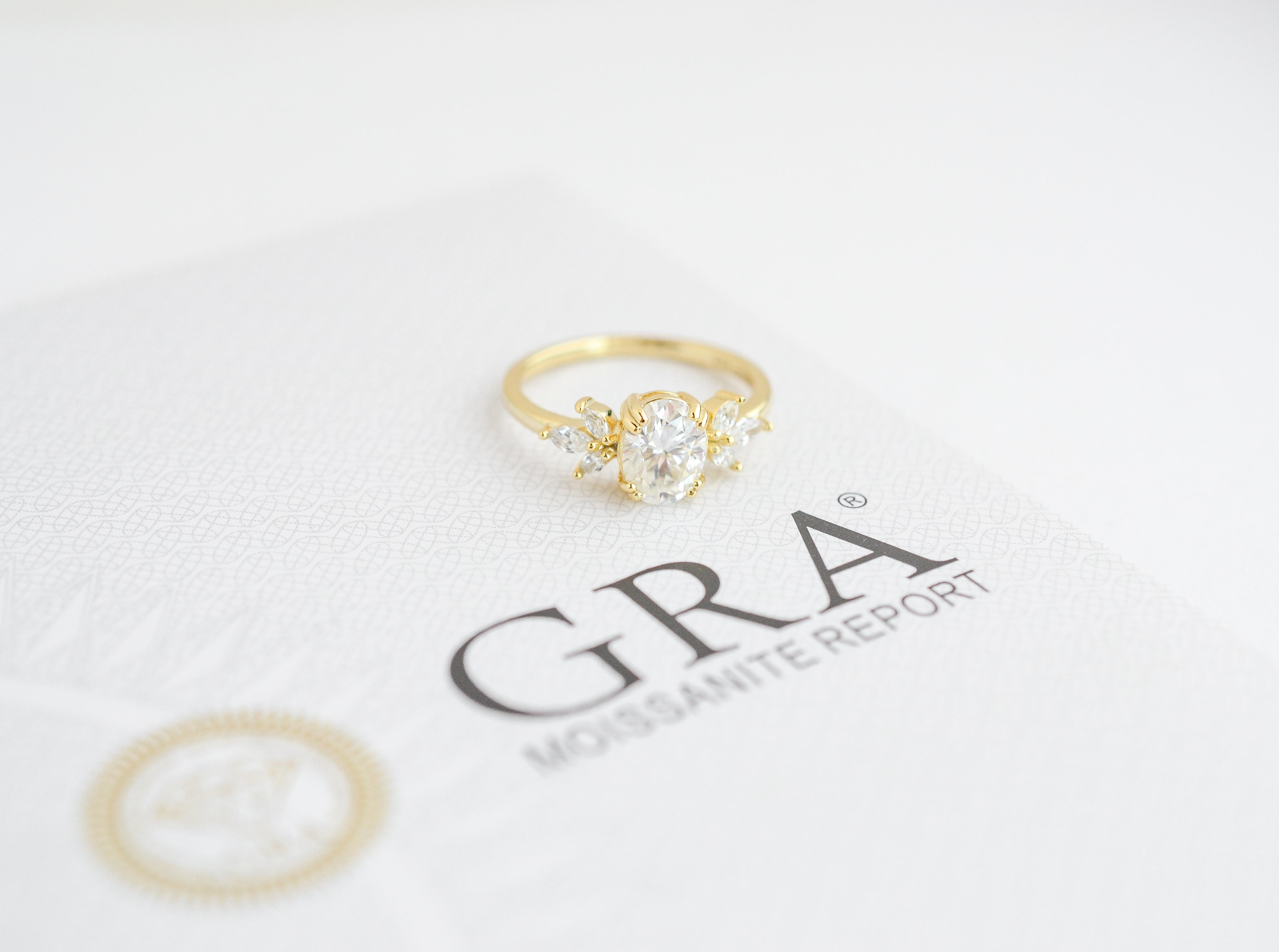 Ivy Oval Moissanite Ring