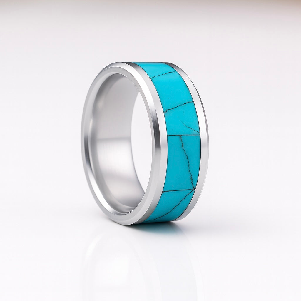 Joey Turquoise Men's Wedding Ring