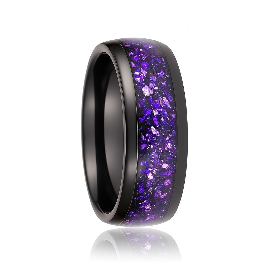 Esme Galaxy Alexandrite Crab Nebula Tungsten Ring