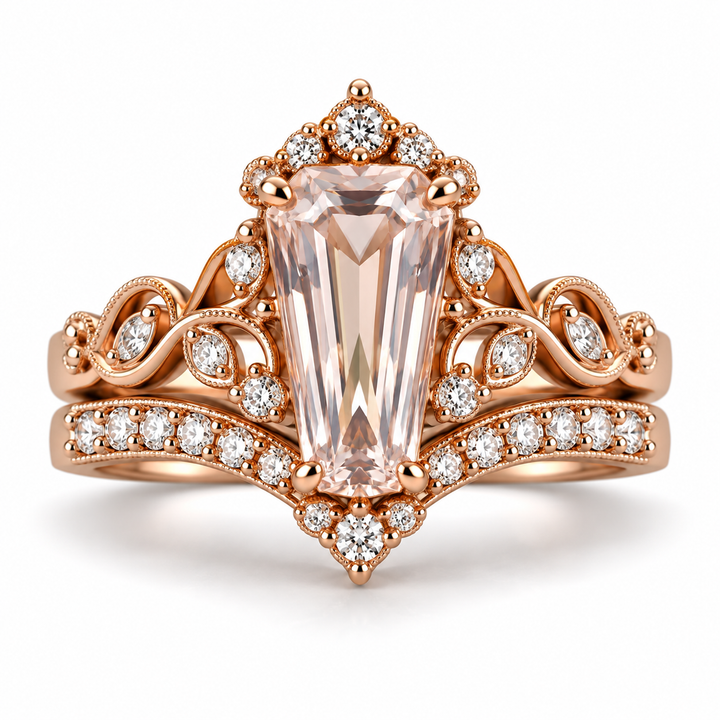 Arellano Morganite Ring Set