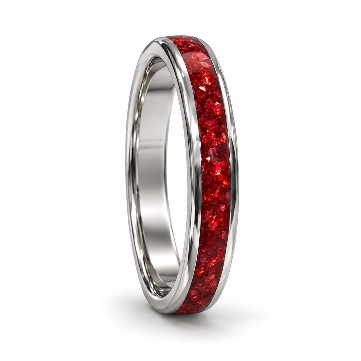 Carl Red Opal Wedding Ring 4mm