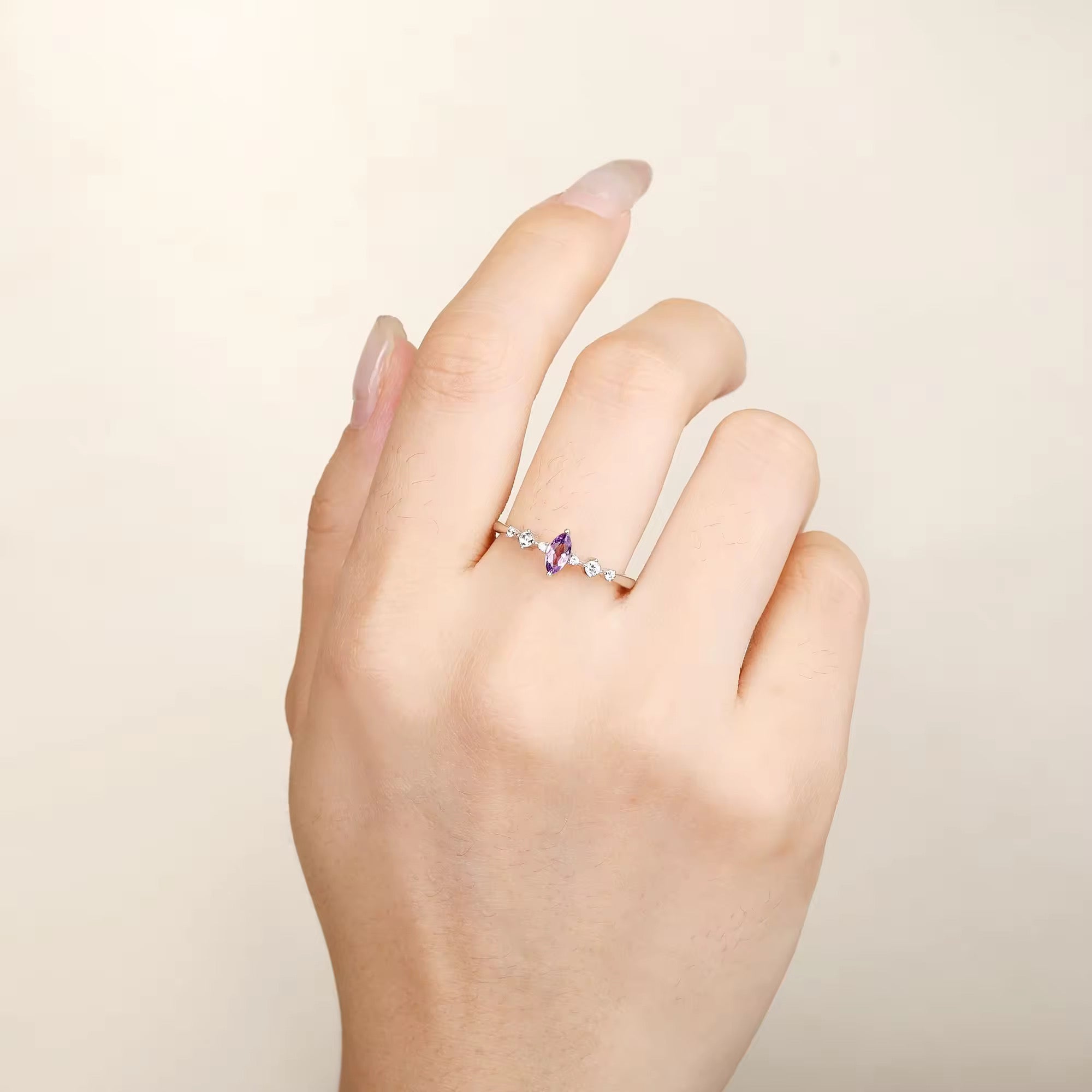 Ava Black Onyx Ring Sterling Silver