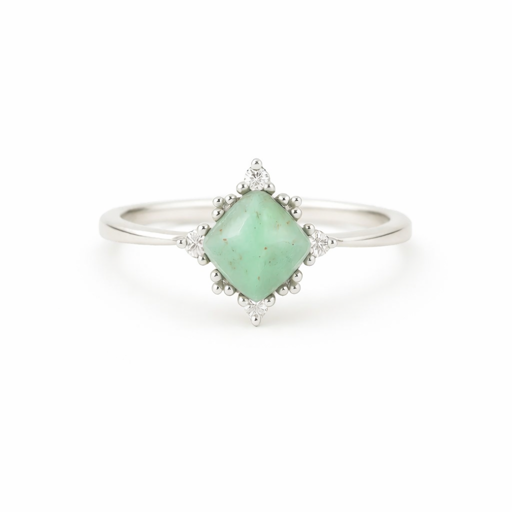 Brooke Authentic Green Jade Ring
