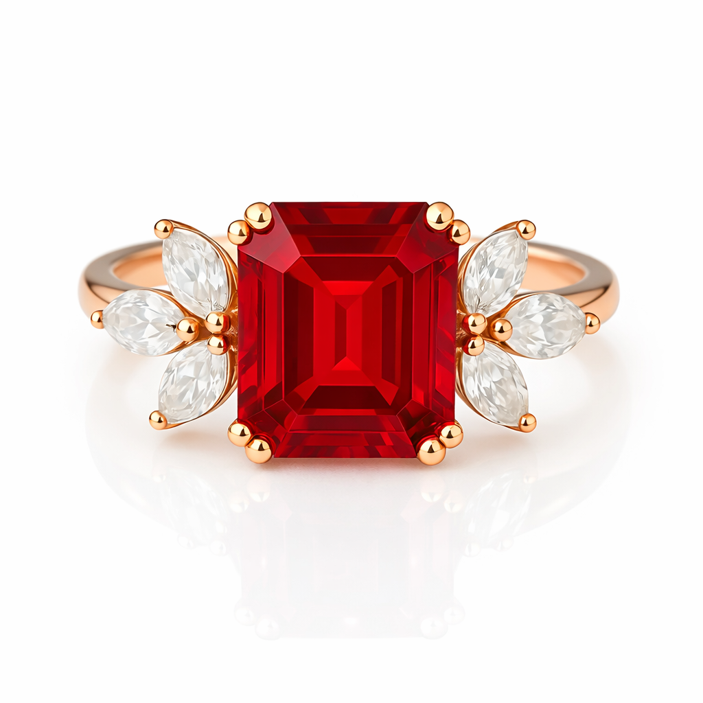 Ivy Ruby Ring Rose Gold