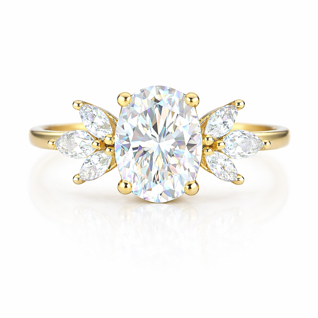Ivy Oval Moissanite Ring