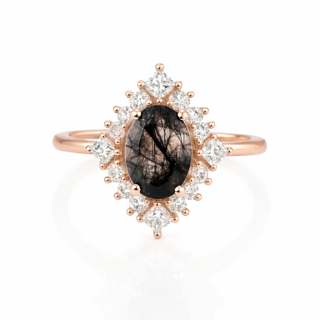 Wila Black Rutilated Quartz Ring