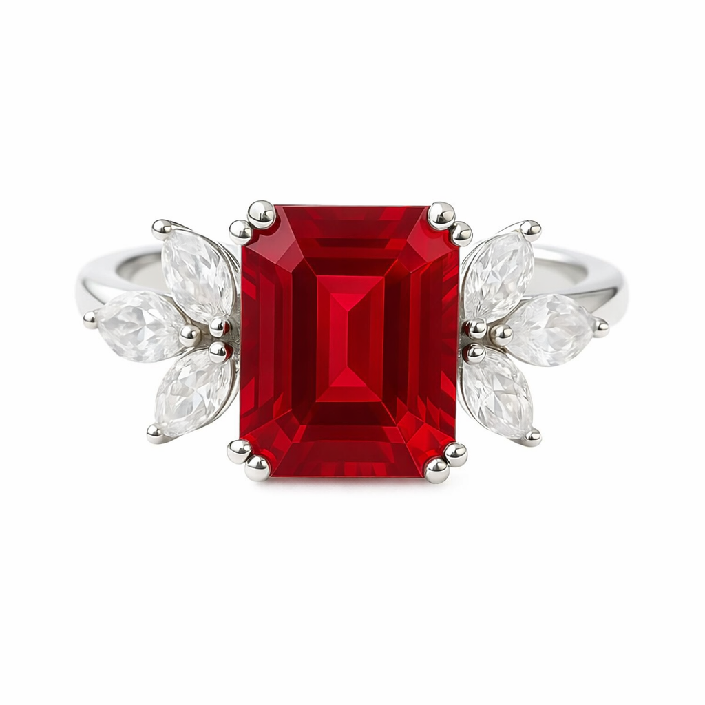 Ivy Ruby Ring Sterling Silver