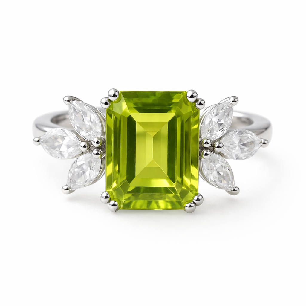 Ivy Peridot Ring Sterling Silver