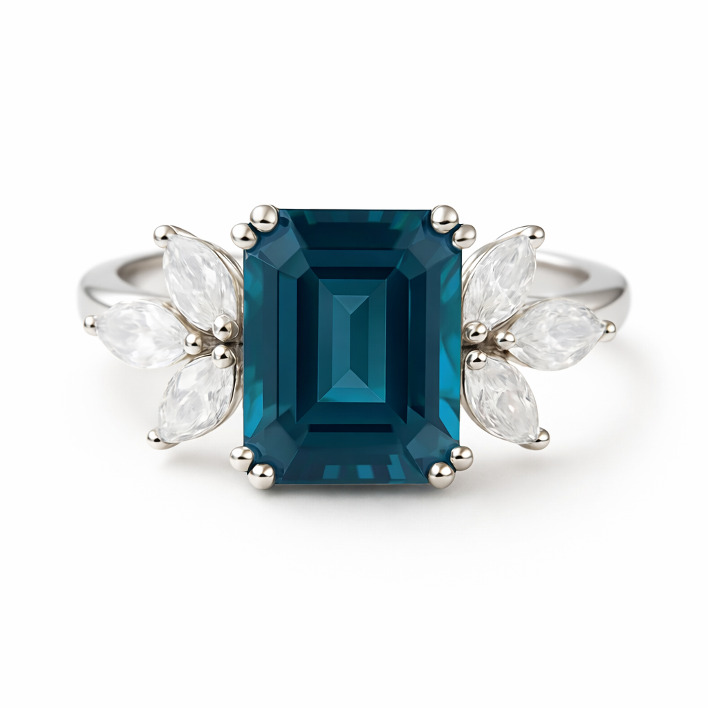 Ivy London Blue Topaz Ring Sterling Silver