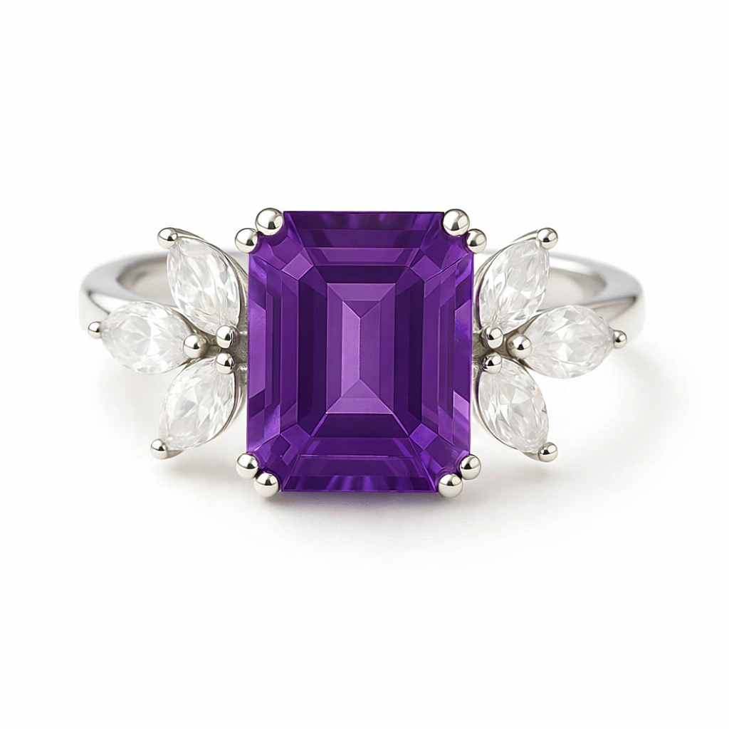 Ivy Amethyst Ring Sterling Silver