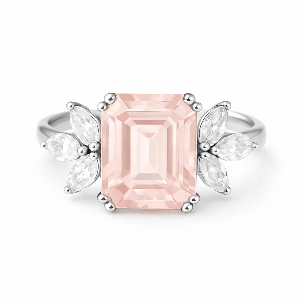 Ivy Morganite Ring Sterling Silver