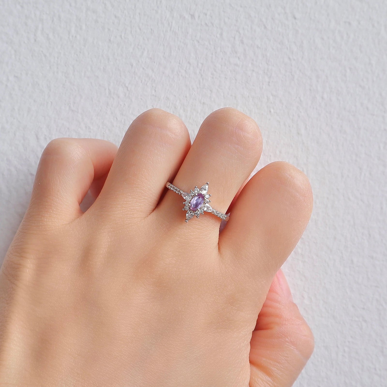 Zoe Alexandrite Ring Sterling Silver by Kherish