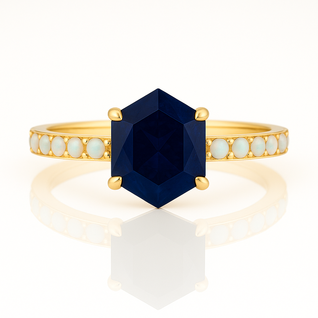 Emma Morganite & Opal Ring