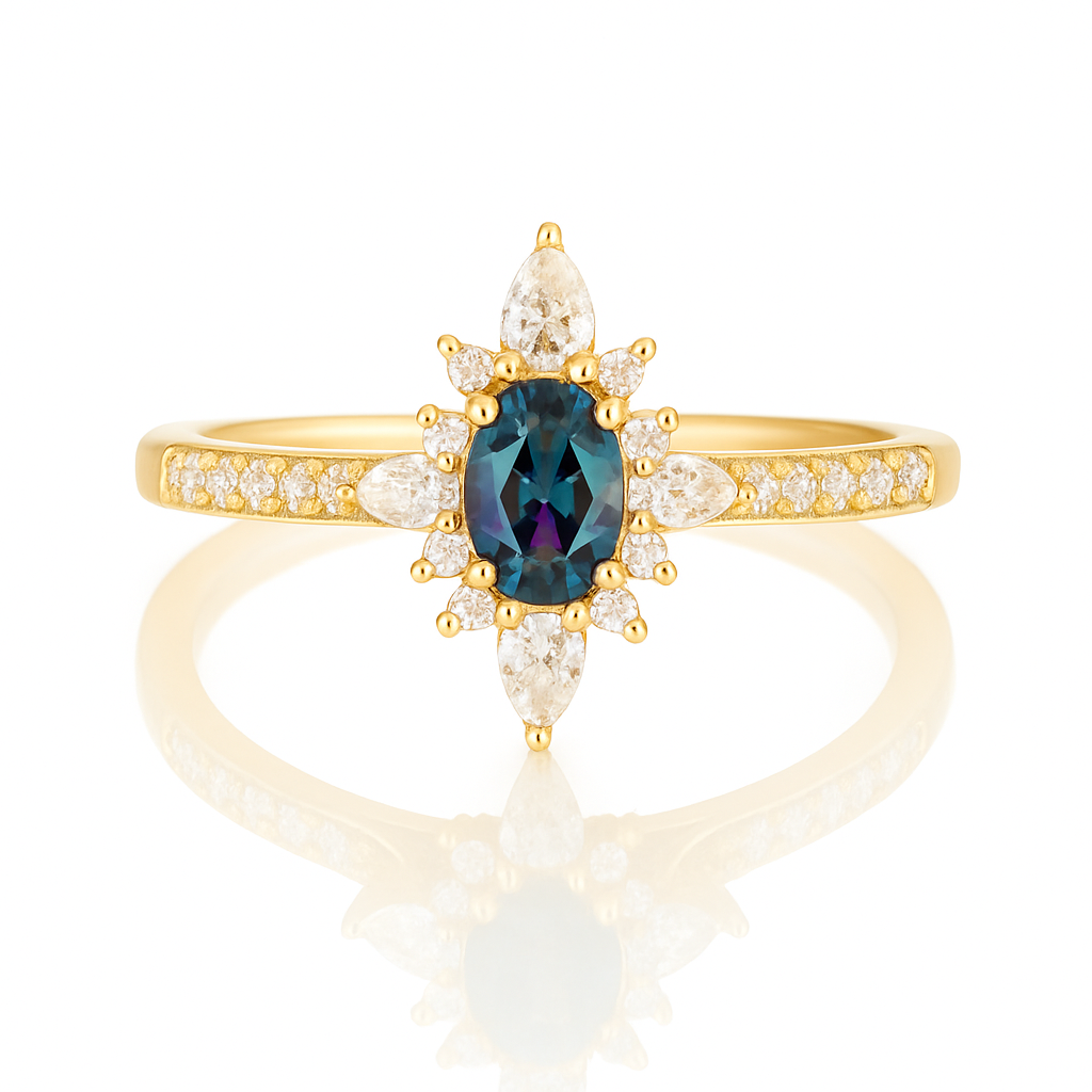Zoe Alexandrite Ring Gold
