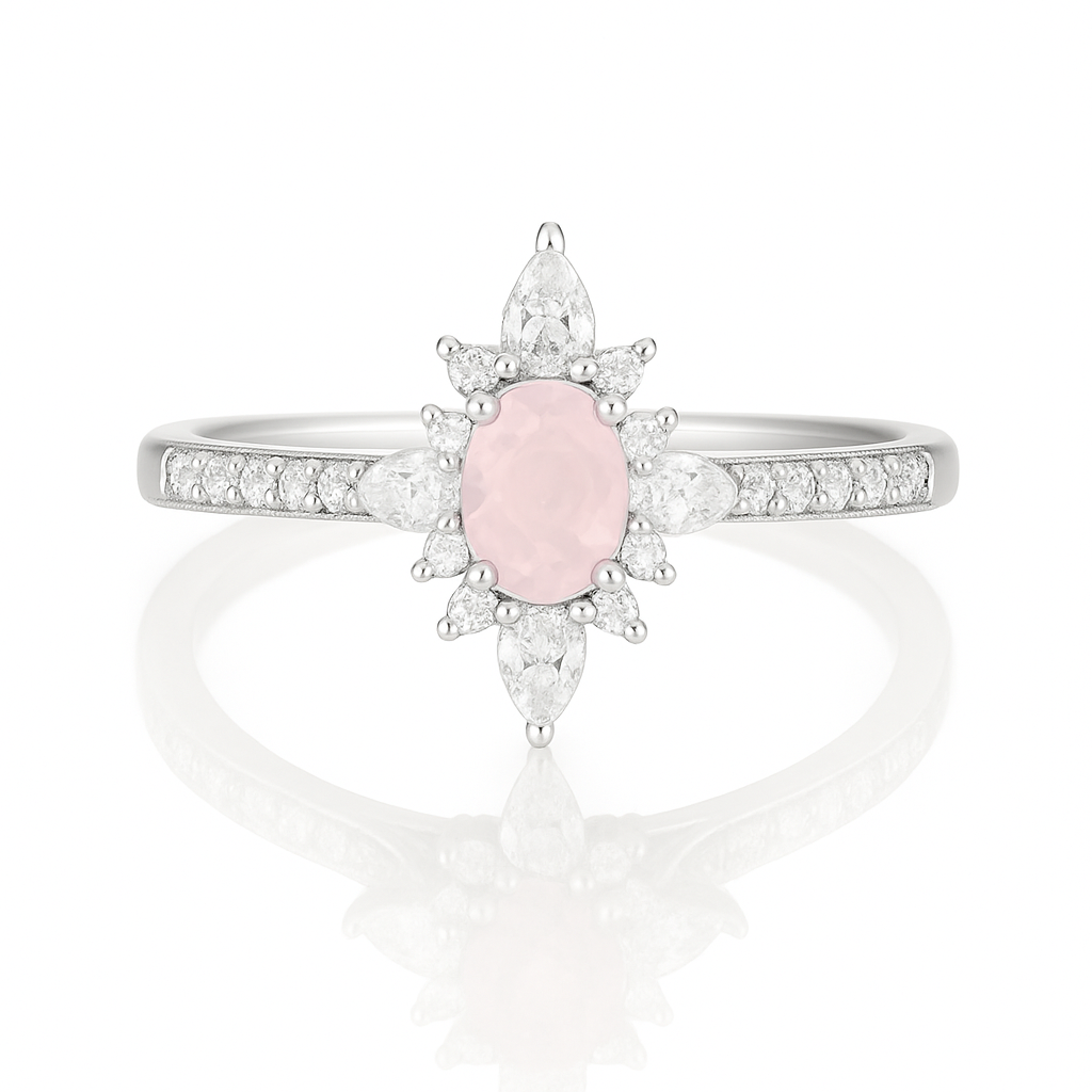 Zoe Rose Quartz Ring