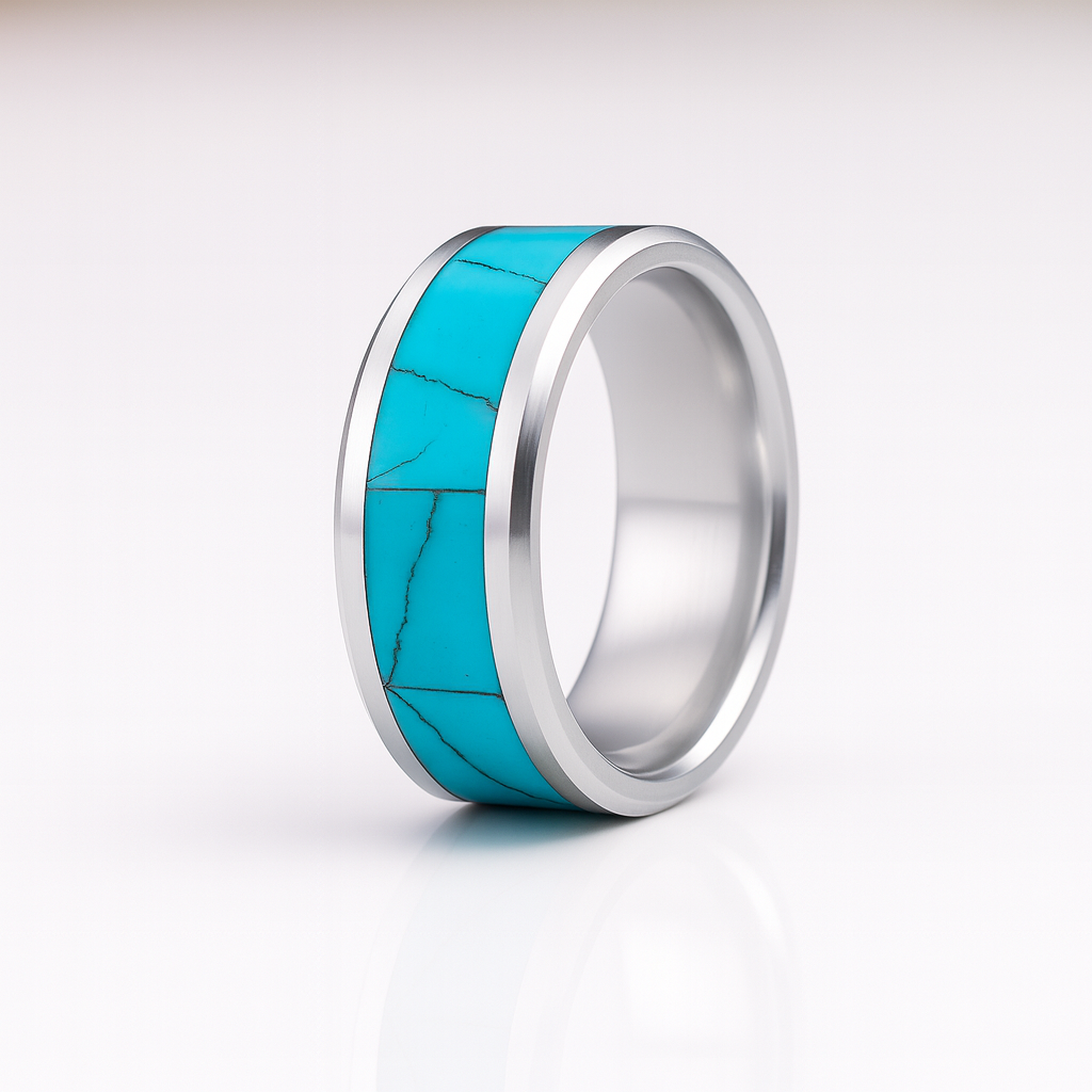 Joey Turquoise Men's Wedding Ring
