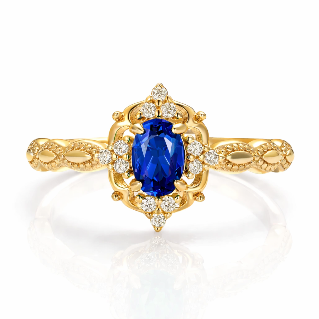Fia Sapphire Ring Gold