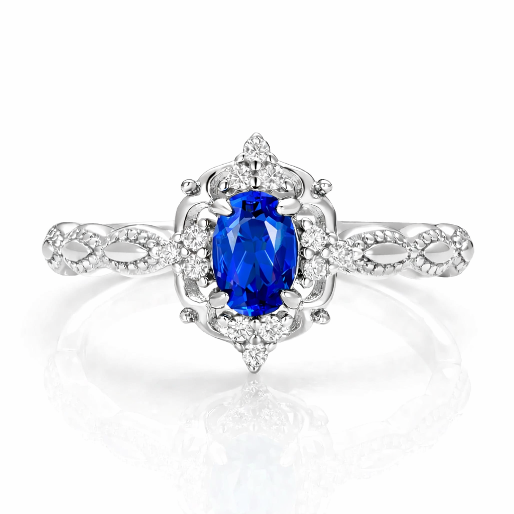 Fia Sapphire Ring Sterling Silver