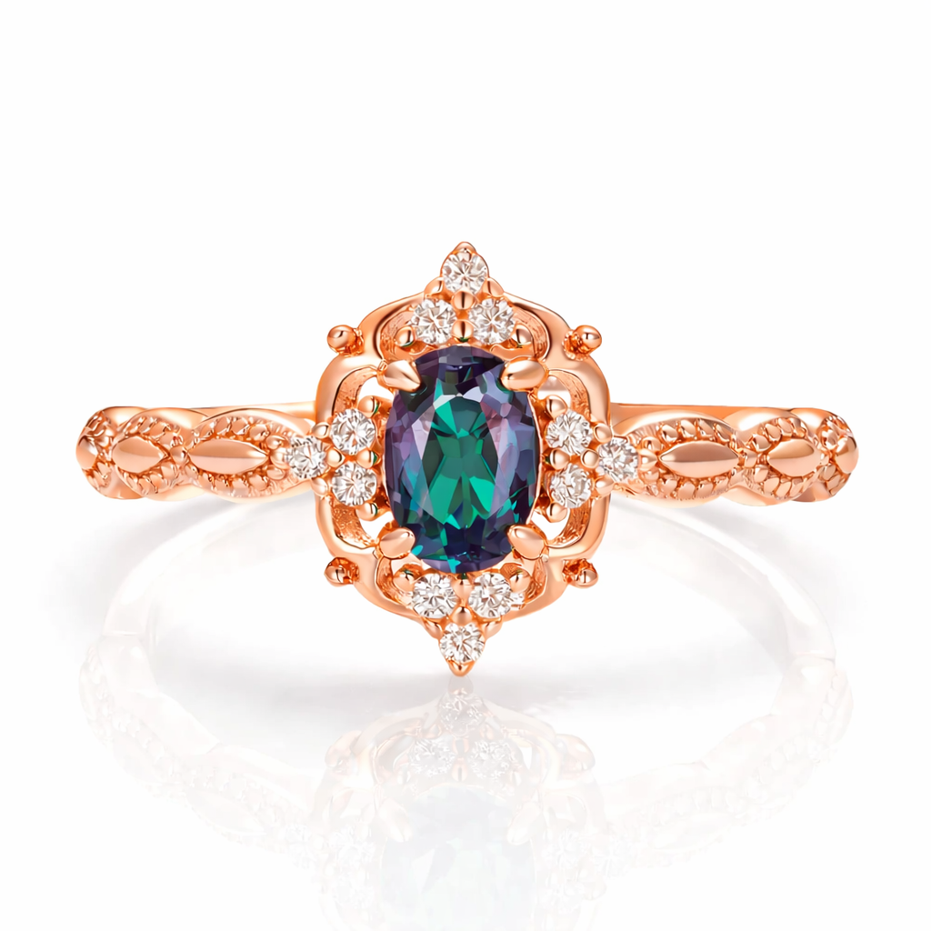 Fia Alexandrite Ring Rose Gold