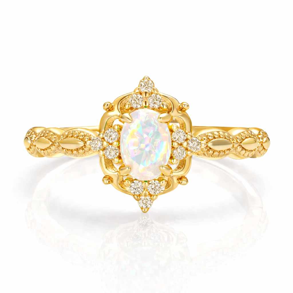 Fia Opal Ring Gold