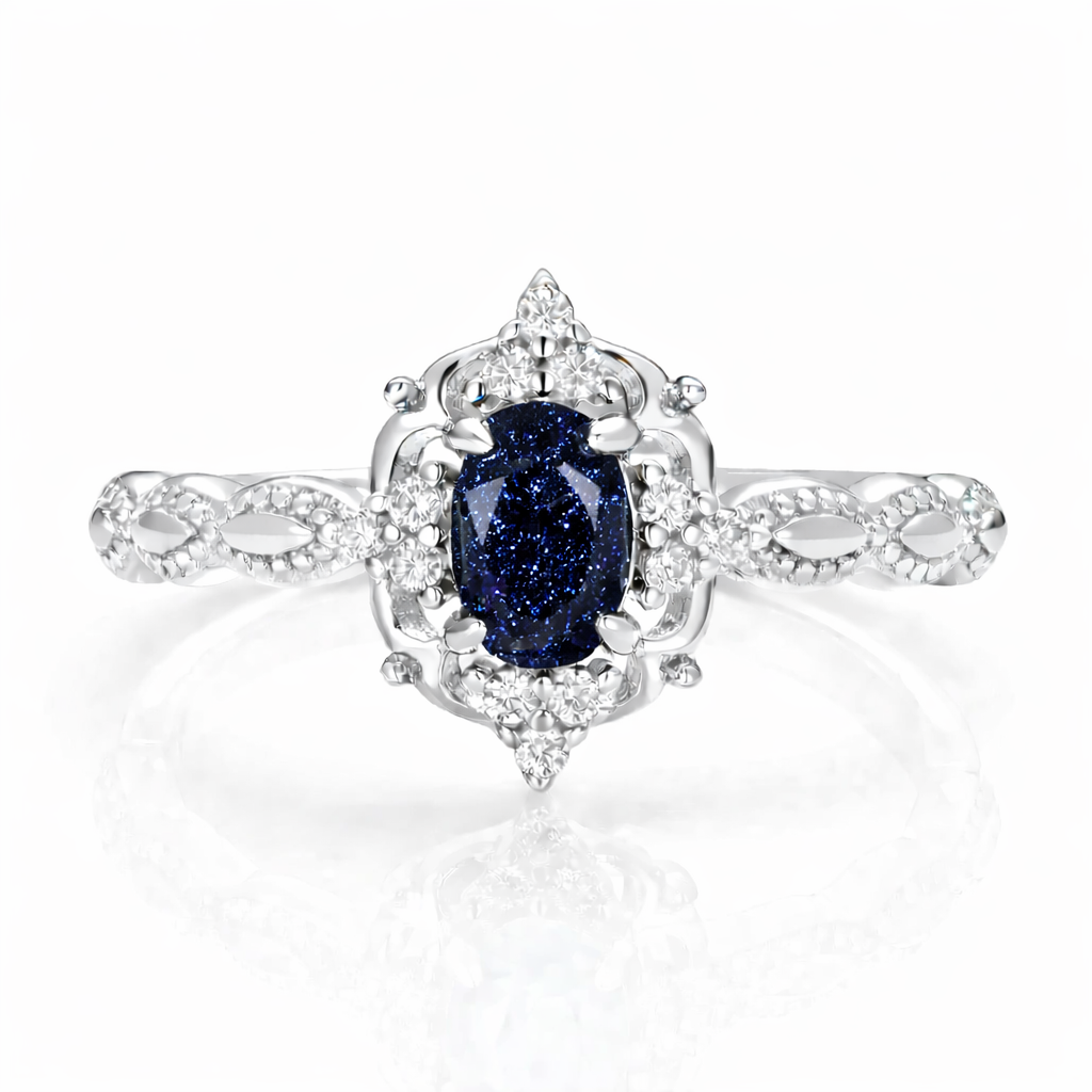 Fia Blue Sandstone Ring