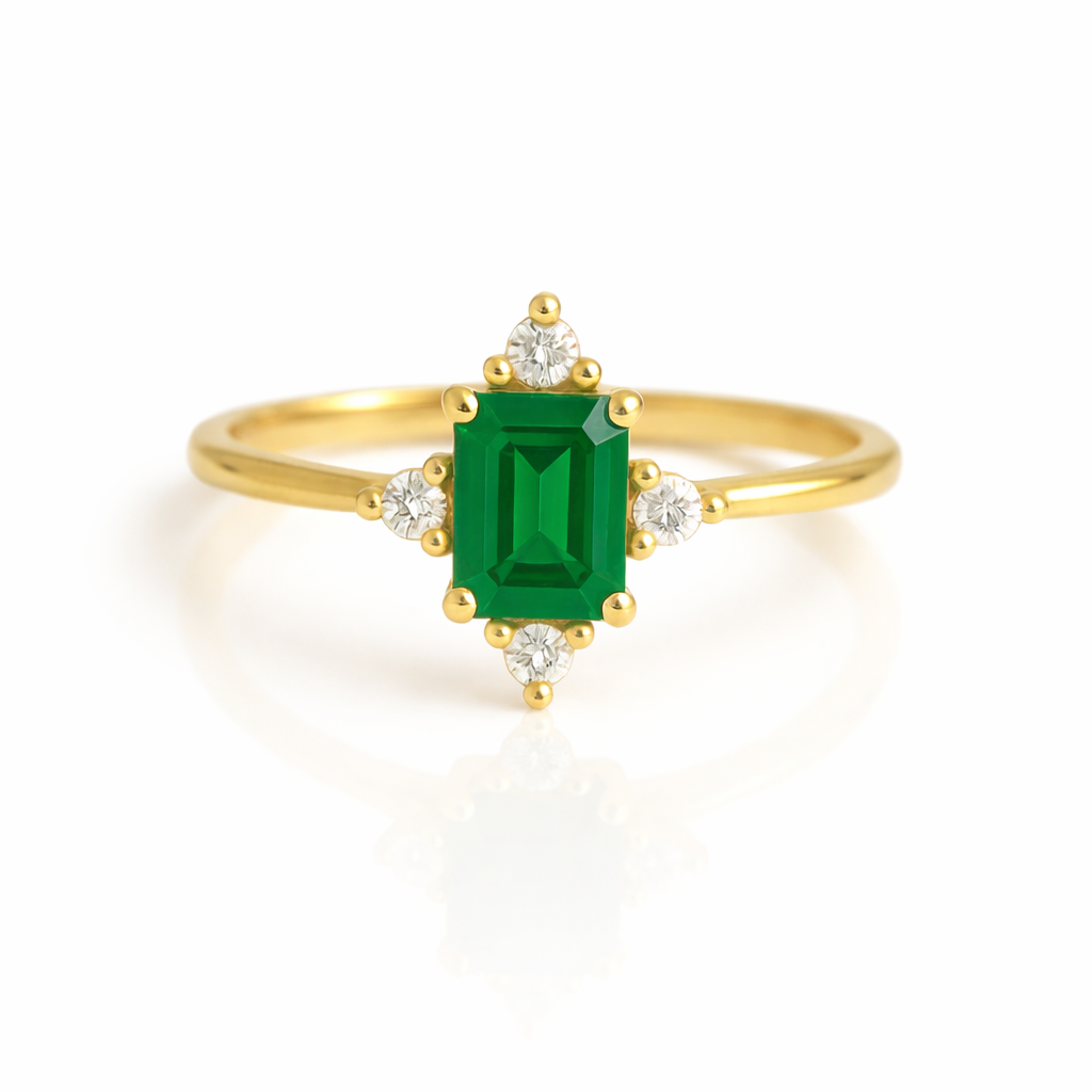 Sia Emerald Ring Gold
