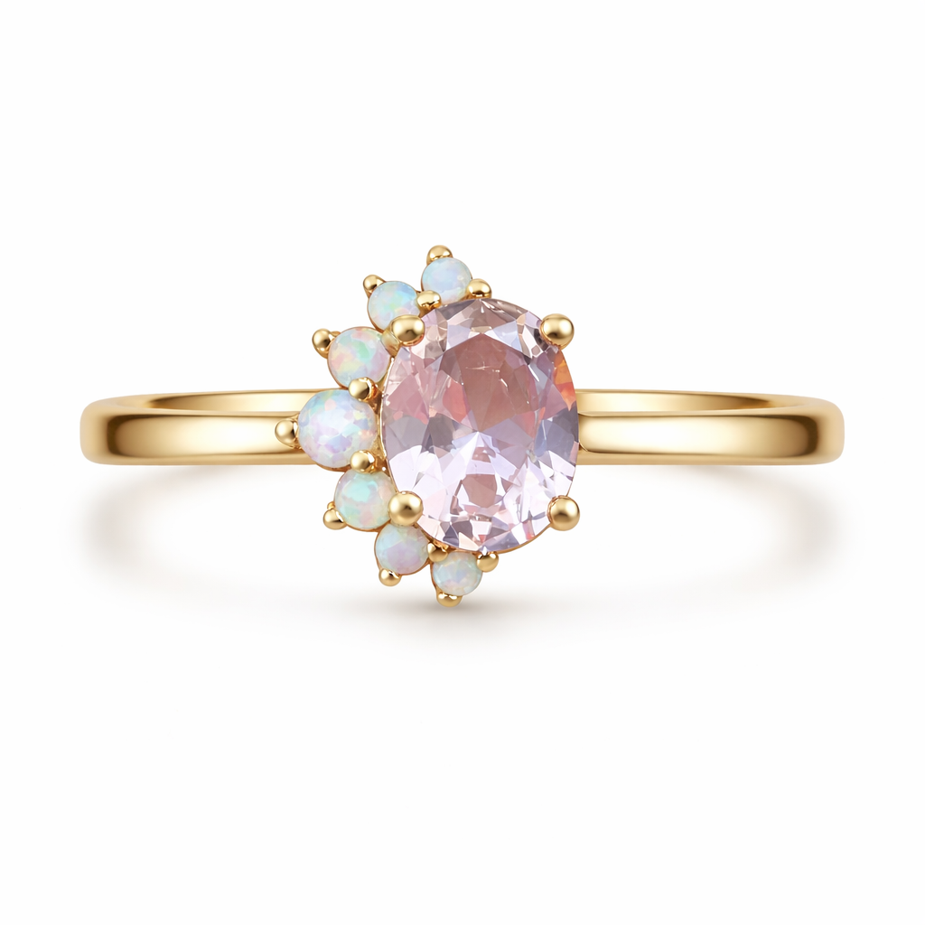 Ari Morganite & Opal Ring