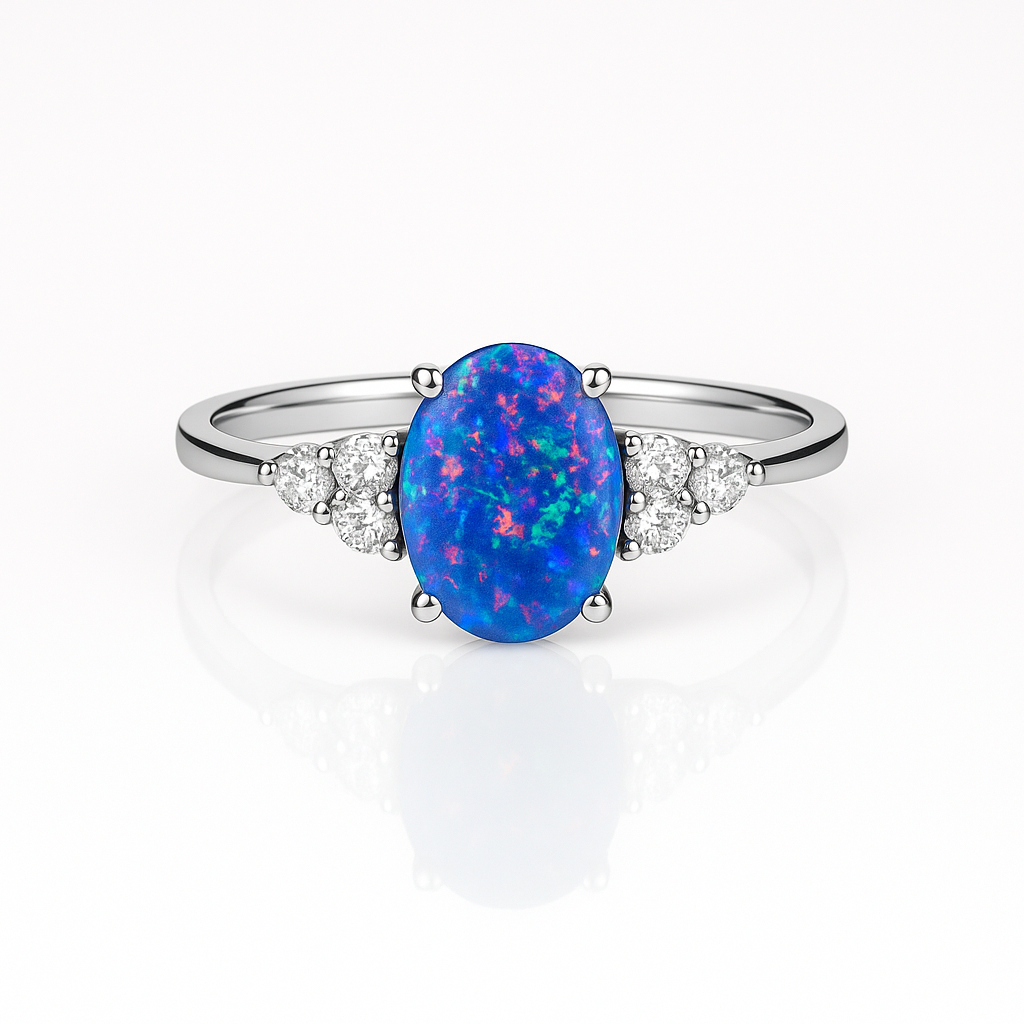 Tya Neon Pink Fire Opal Ring