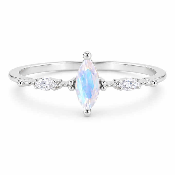 Aya Moonstone Ring Sterling Silver