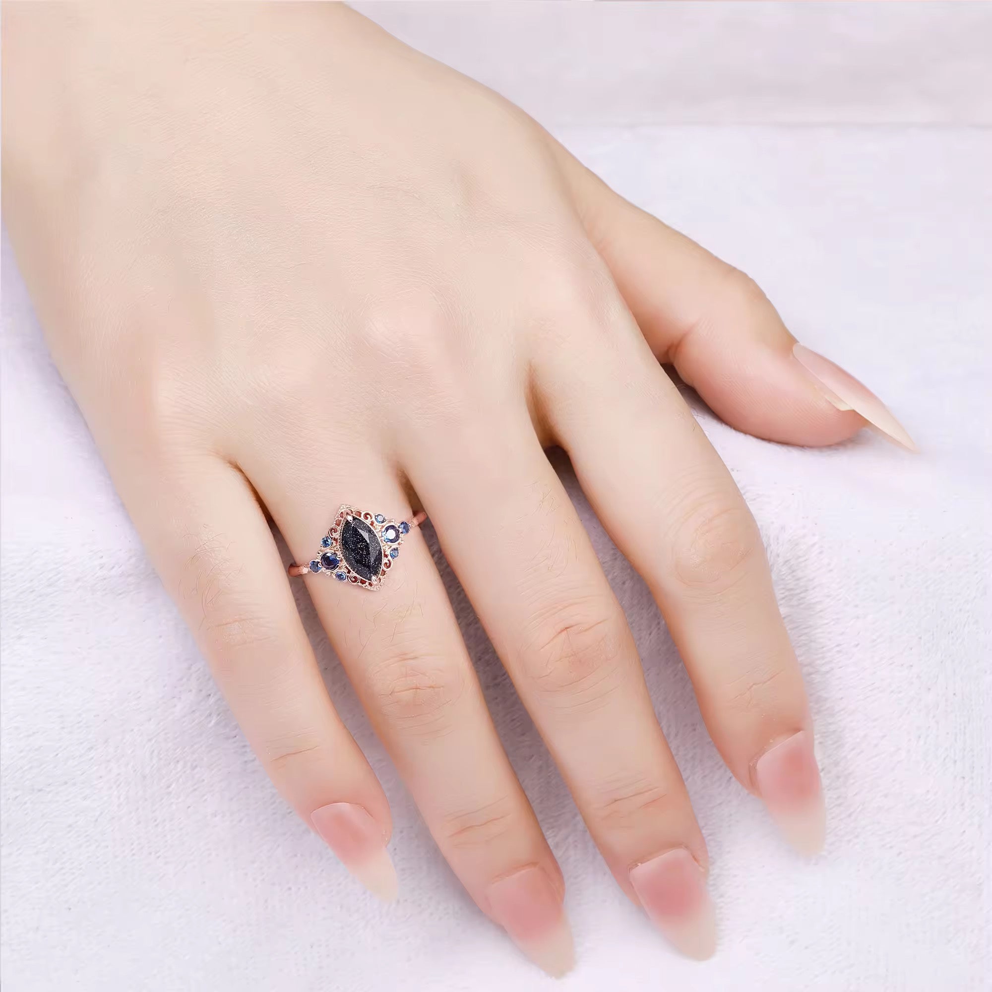 Belia Galaxy Sandstone Ring