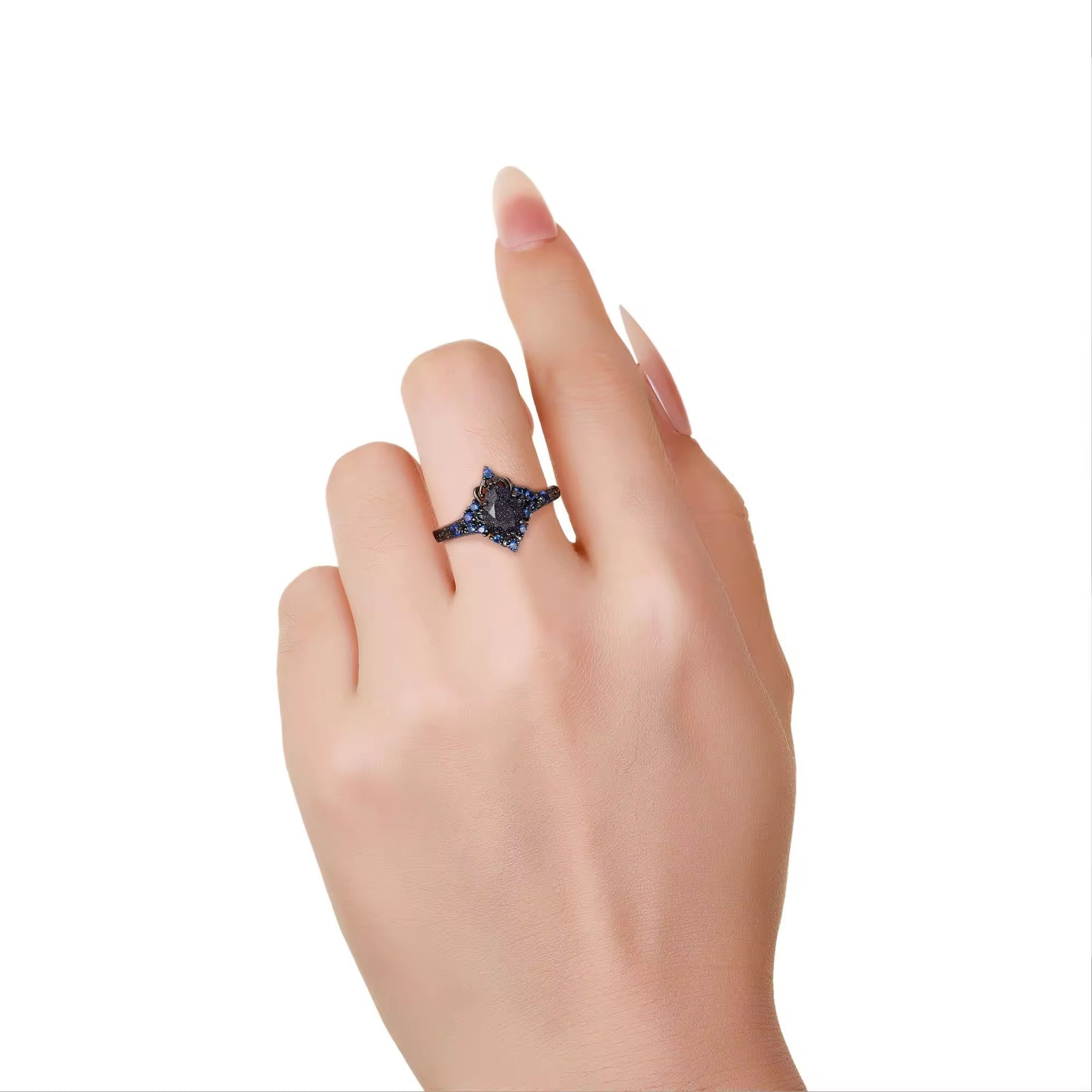 Aphrodite Sandstone Black Gold Ring