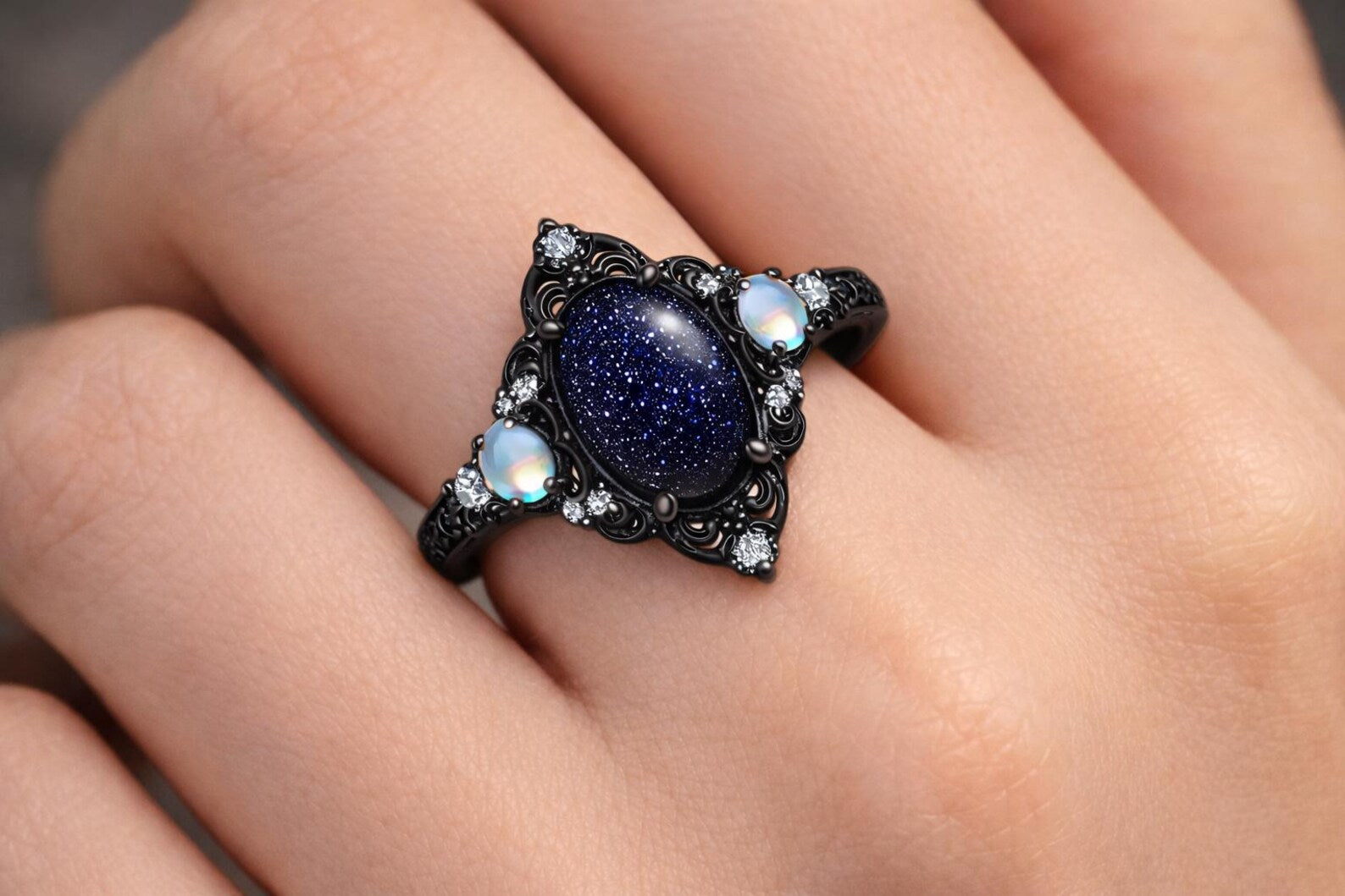 Delilah Galaxy Sandstone Ring
