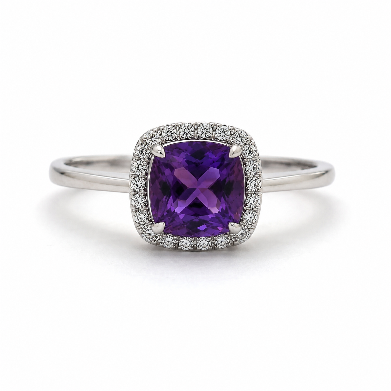 Vit Cushion Amethyst Ring