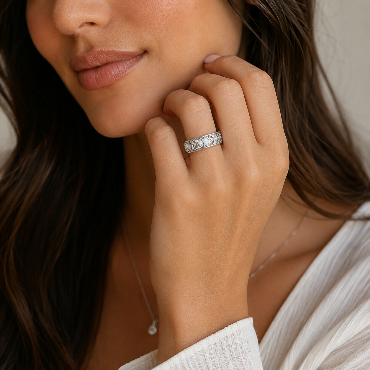 Corgi Opal Sterling Silver Ring