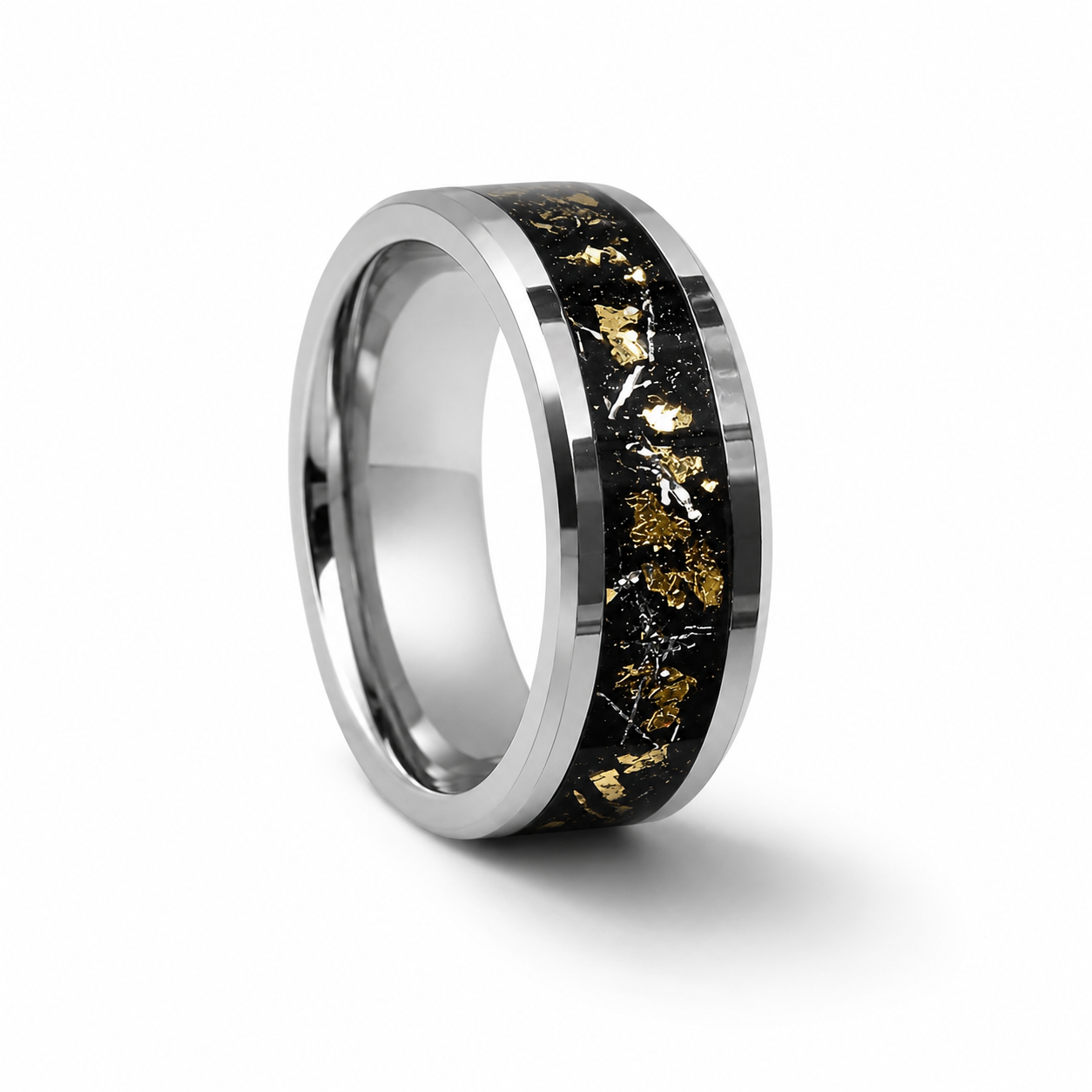 Joseph Men's Promise Ring Black and Silver