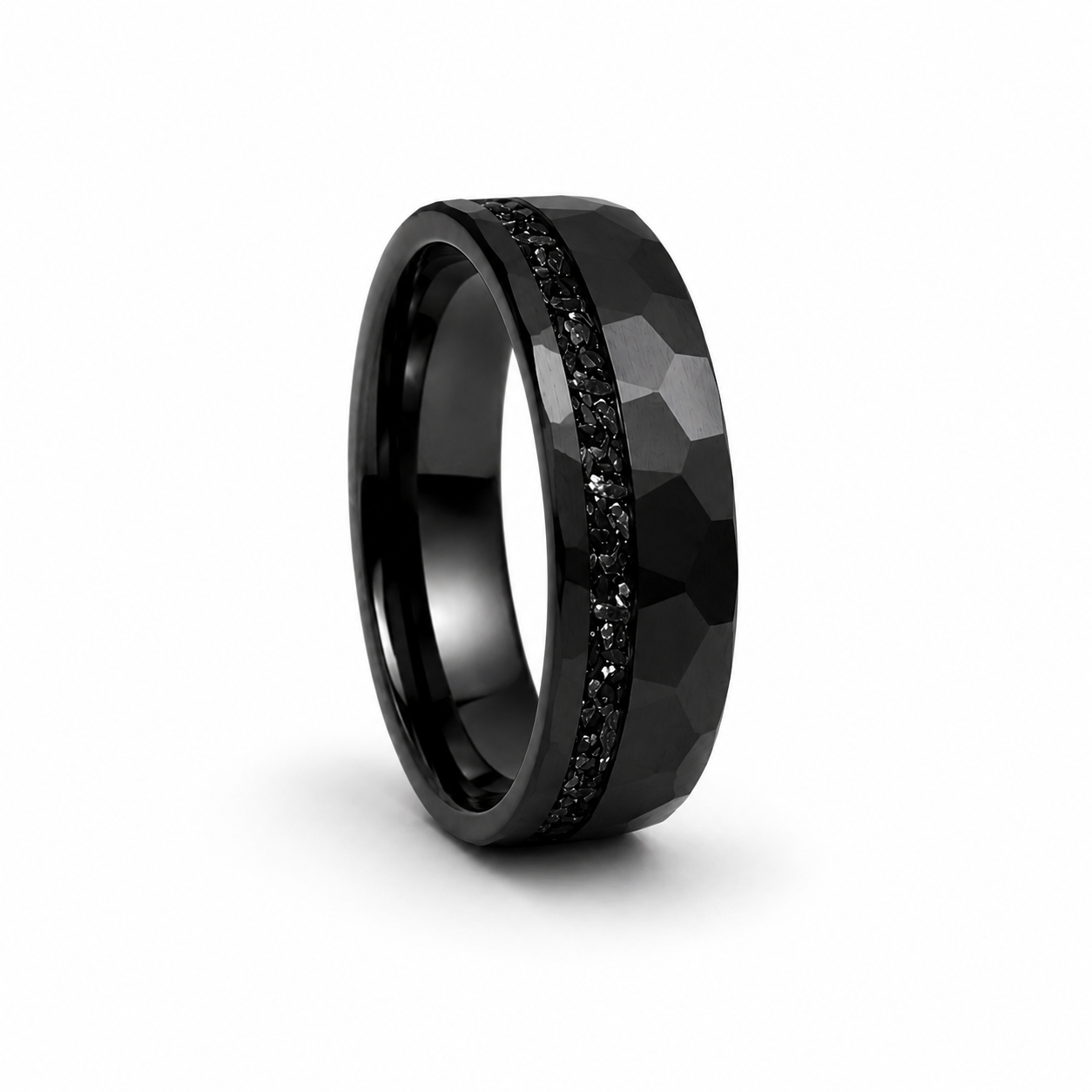 Andrew Meteorite Hammered Band