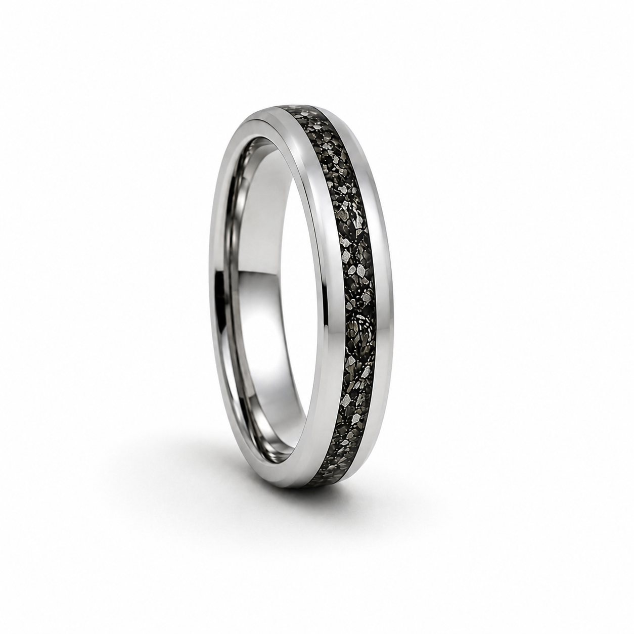 Jonah Salt and Pepper Diamond Band 4mm