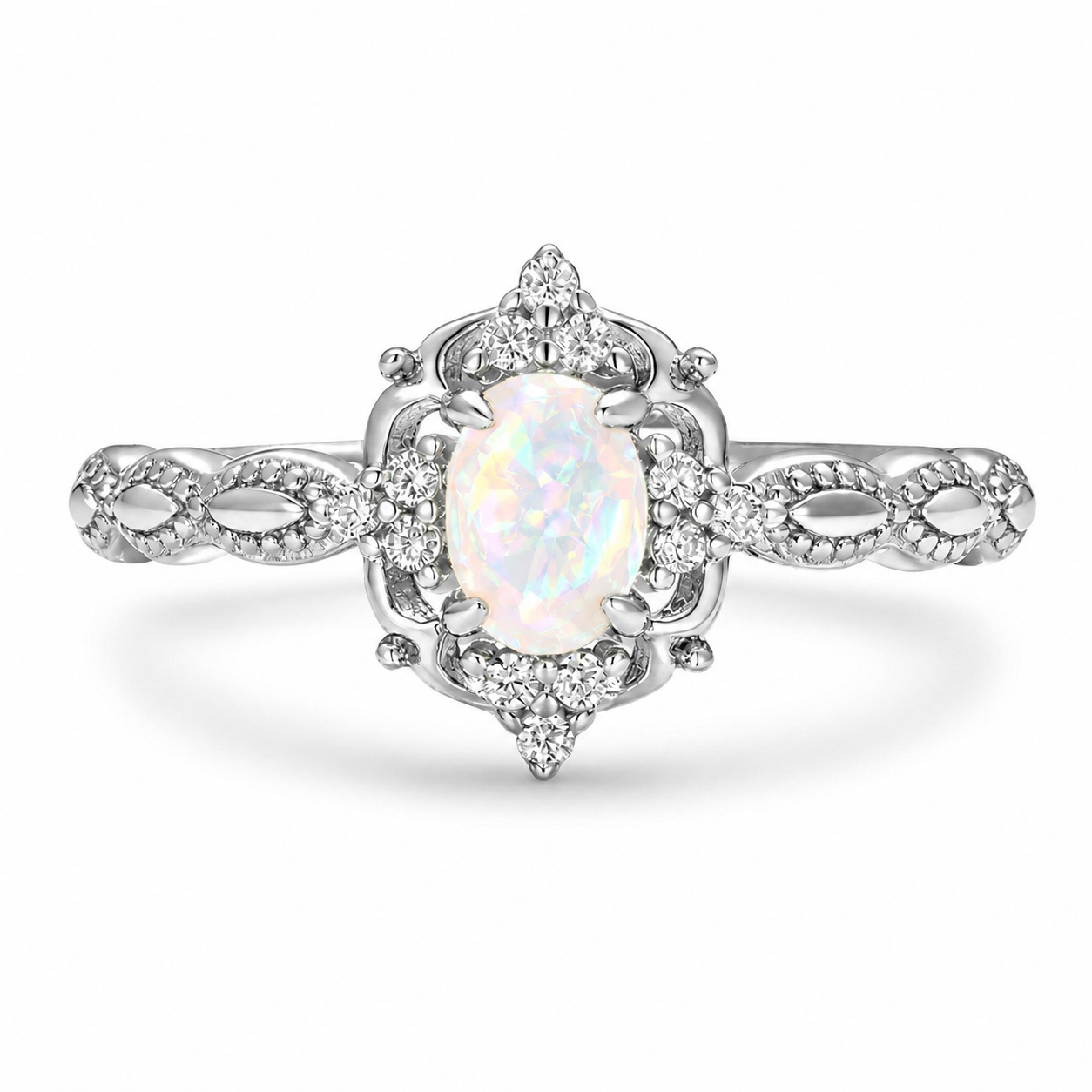 Fia Opal Ring Sterling Silver
