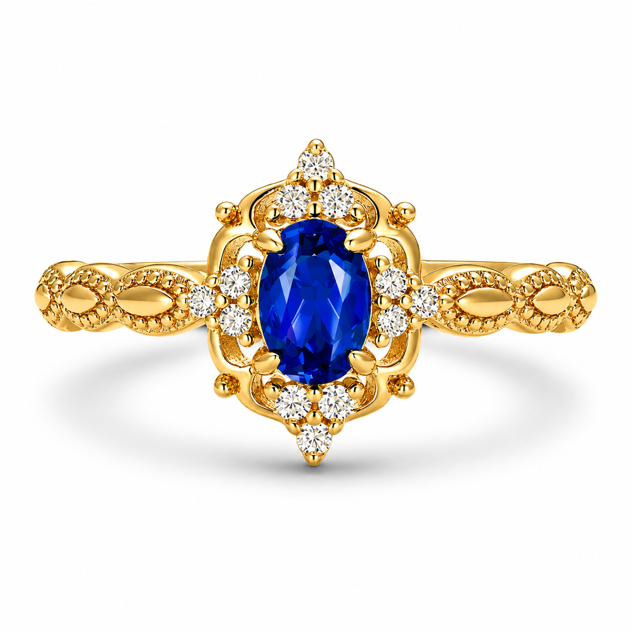 Fia Sapphire Ring Gold