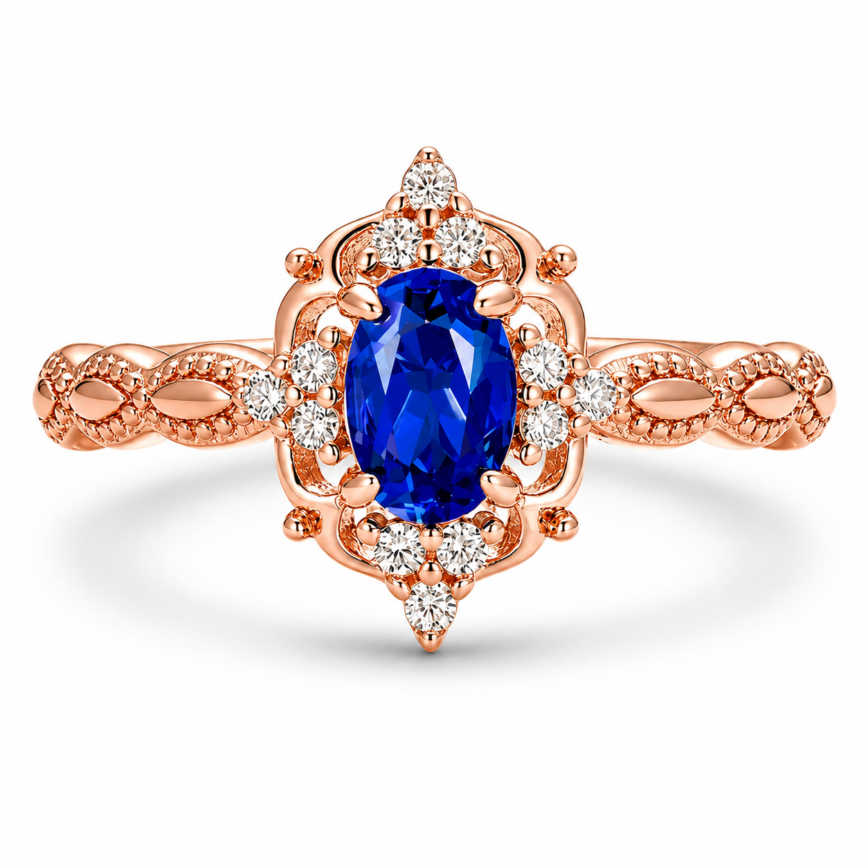 Fia Sapphire Ring Rose Gold