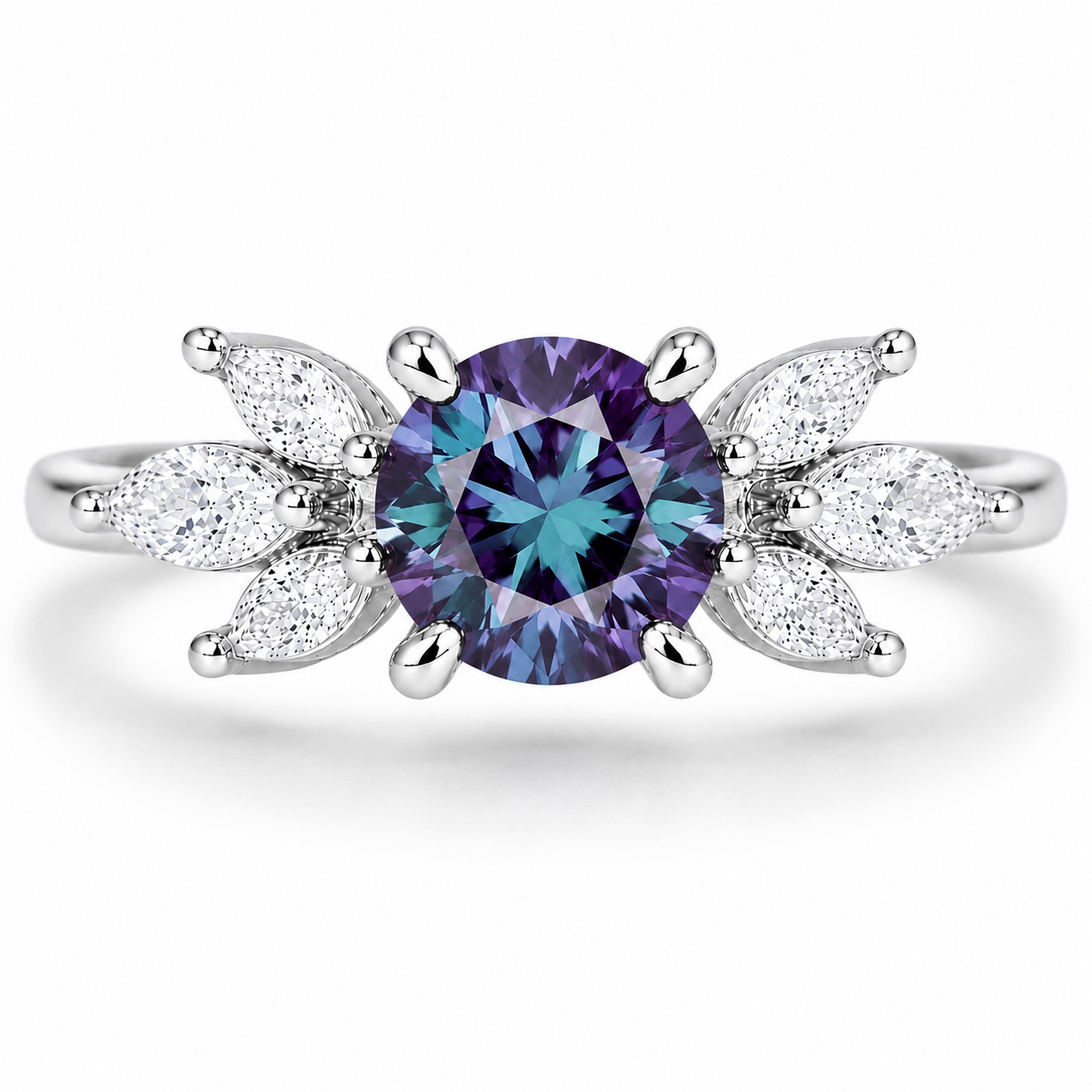Ada Alexandrite Ring Sterling Silver