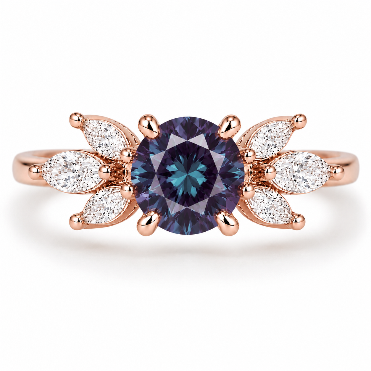 Ada Gemstone Ring Rose Gold