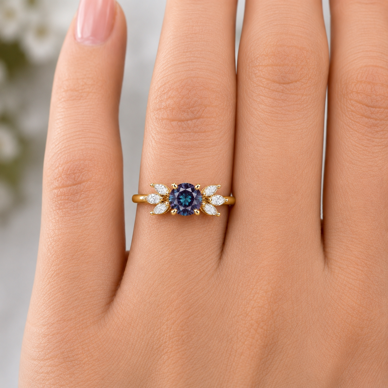 Ada Alexandrite Ring Gold