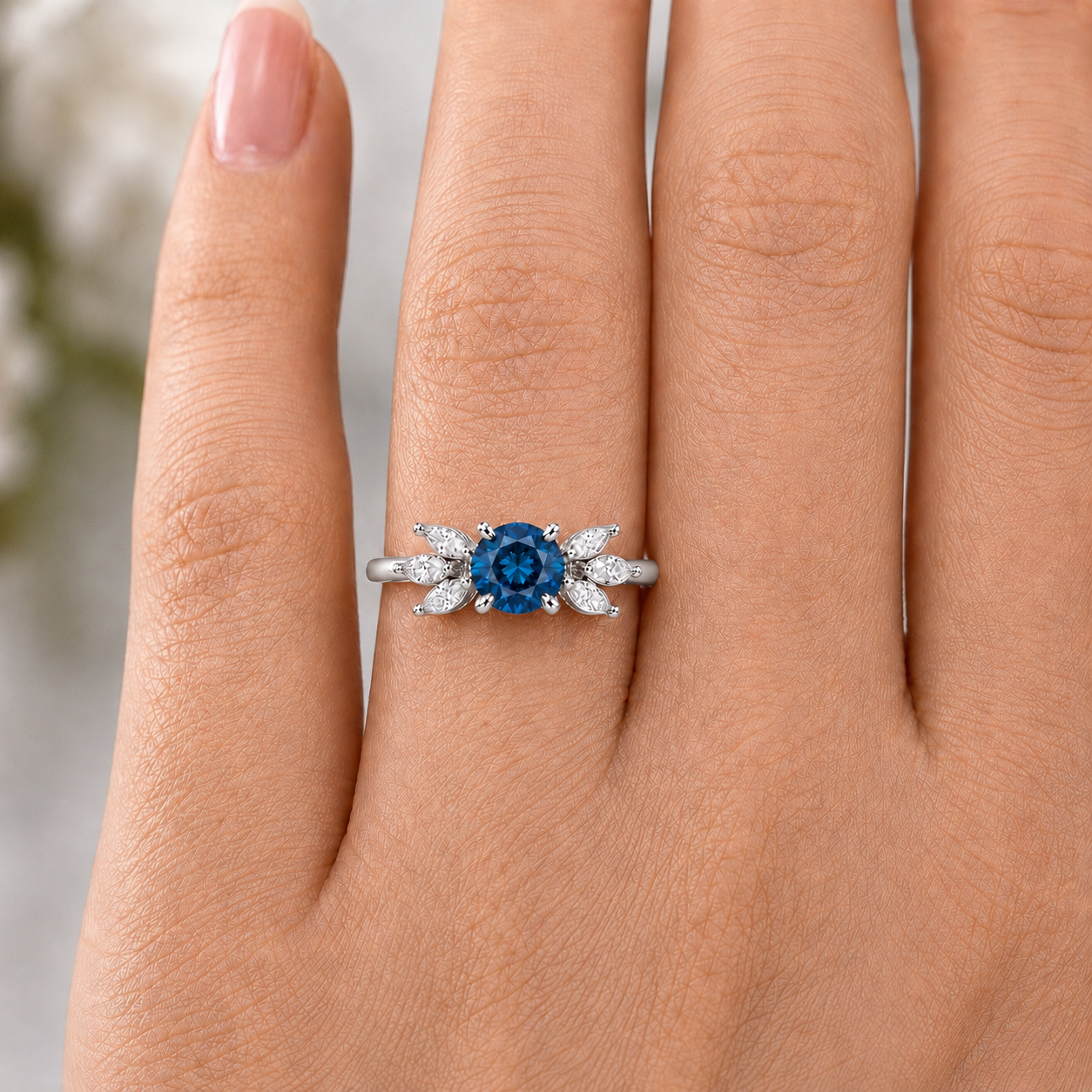 Ada Emerald Ring Sterling Silver